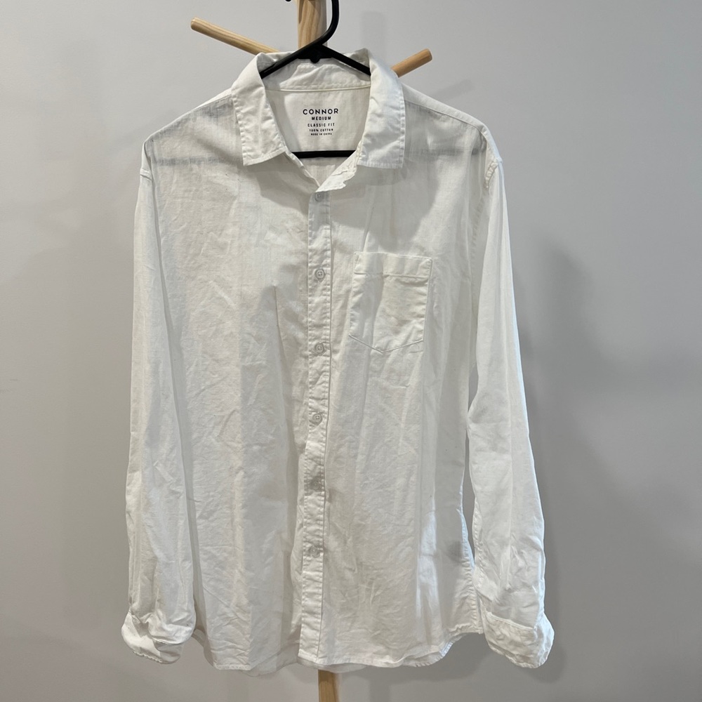 Men’s white button up shirt (Connor)